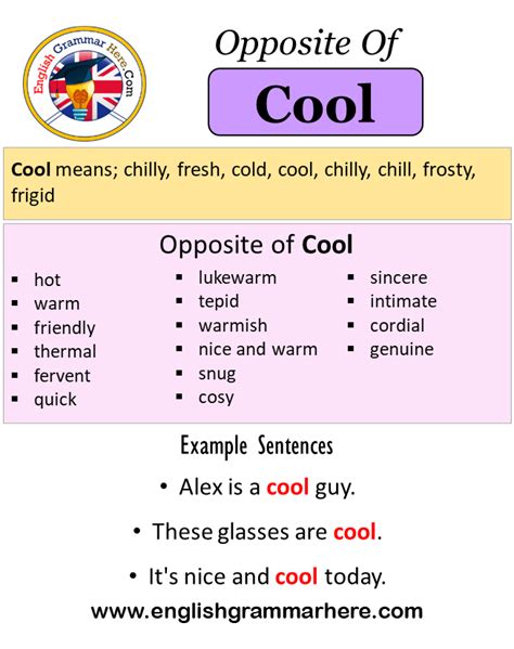 cool antonyms